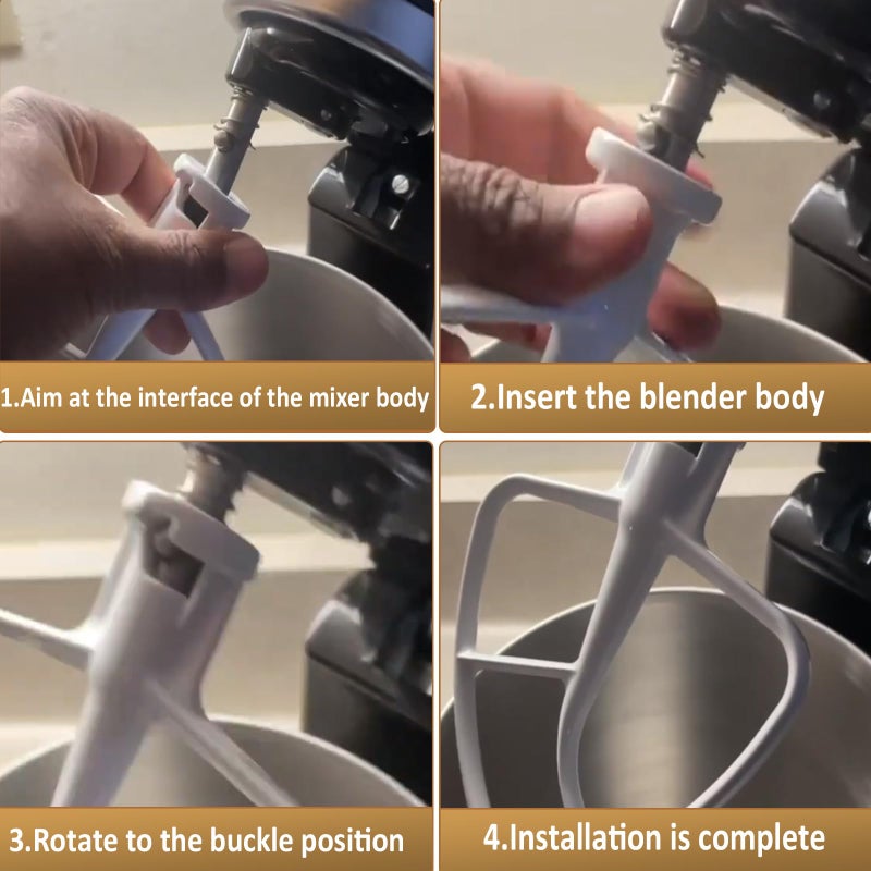 Swess K5AB K5SS Stand Mixer Flat Beater Blade ðŠðŸ“ð€ð ðŠðŸ“ð’ð’ for KitchenAid Paddle Attachment 5-QT Coated Flat Beater 9707670 W10807813 PS983355 AP3881259 - Image 5